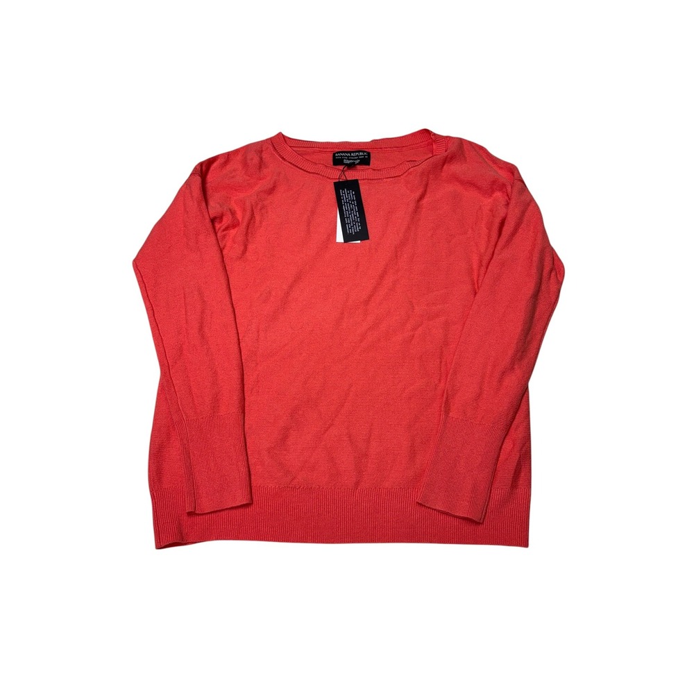 NWT Banana Republic‎ Merino Wool  Cashmere Sweater Womens S Fire Coral Filpucci